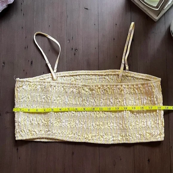Yellow Smocked Tube Top - Picture 3 of 6